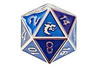 Old School: DnD RPG Metal D20: Elven Forged - Metallic Blue MTL0720
